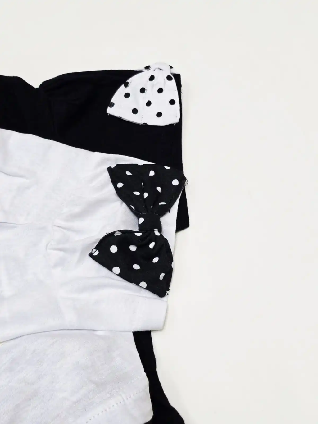 Girls Polka Dot Dress – Cute Short Sleeve Cotton Party Dress for Kids (Black & White)