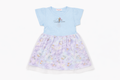 Girls Ice Cream Print Dress – Cute Blue Top & Pastel Skirt Party Frock for Kids